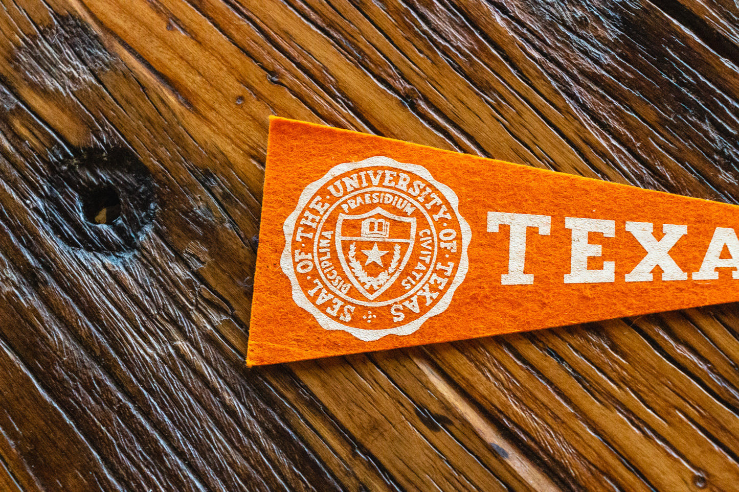 University of Texas Mini Felt Pennant Vintage College Decor - Eagle's Eye Finds