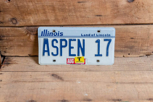 ASPEN 17 Illinois Vanity License Plate Vintage Wall Hanging Decor - Eagle's Eye Finds