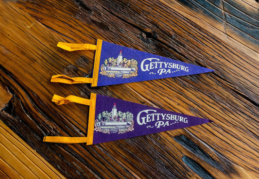 Gettysburg Pennsylvania Felt Pennants Vintage Wall Decor - Eagle's Eye Finds