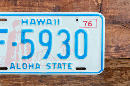 Hawaii 1976 Diamond Head License Plate Vintage Wall Hanging Decor - Eagle's Eye Finds