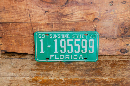 Florida 1970 License Plate Sunshine State Vintage Wall Hanging Decor - Eagle's Eye Finds