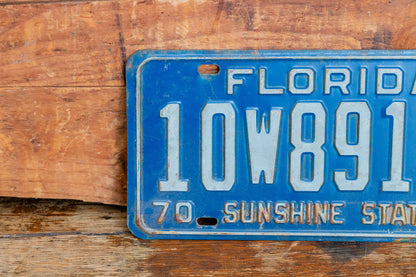 Florida 1971 W License Plate Sunshine State Vintage Wall Hanging Decor - Eagle's Eye Finds