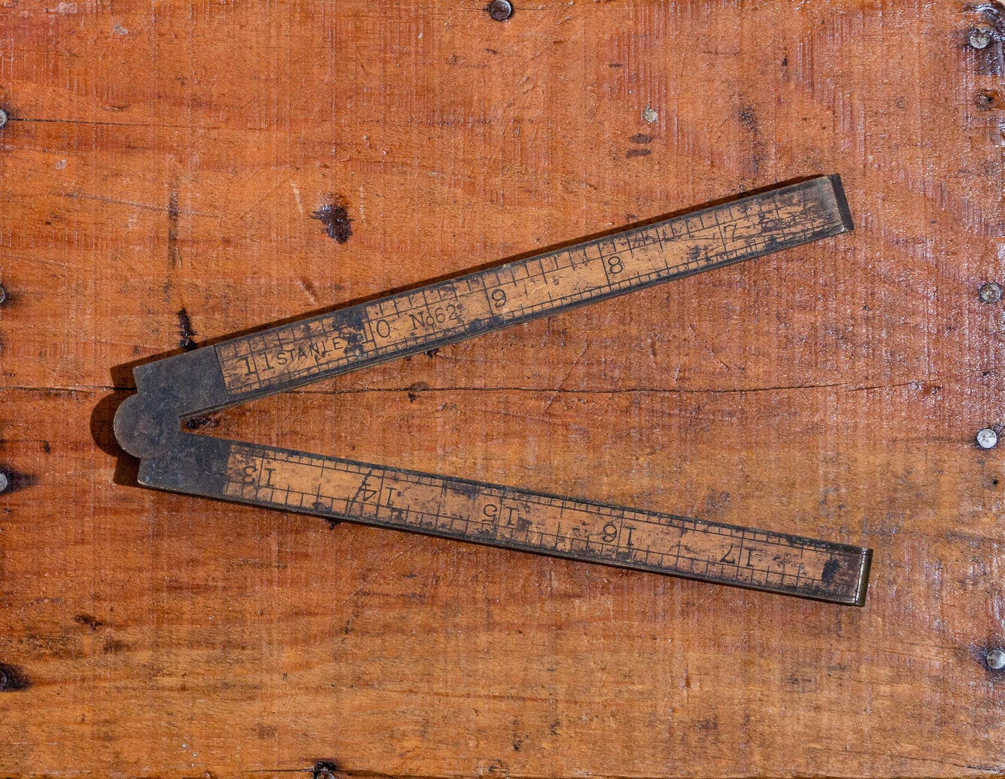 Stanley Fold Rule No. 62 Vintage Boxwood Ruler Marking Tool - Eagle's Eye Finds