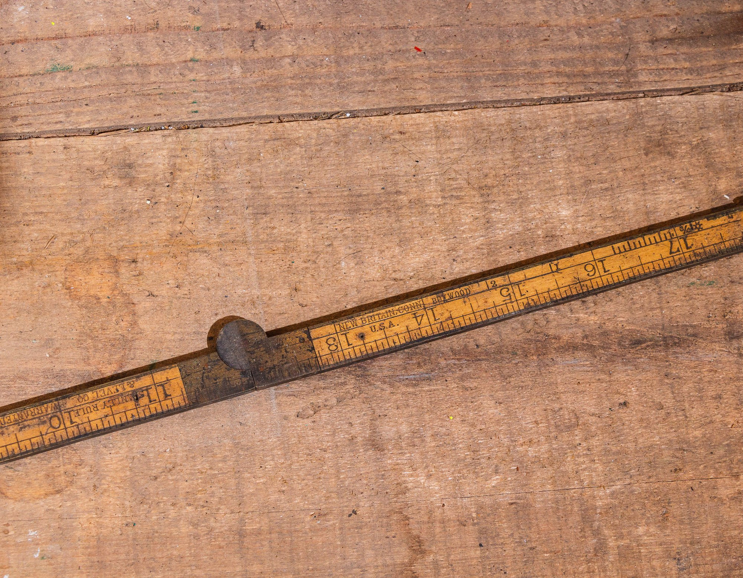 Stanley Fold Rule No. 62 Vintage Boxwood Ruler Marking Tool - Eagle's Eye Finds