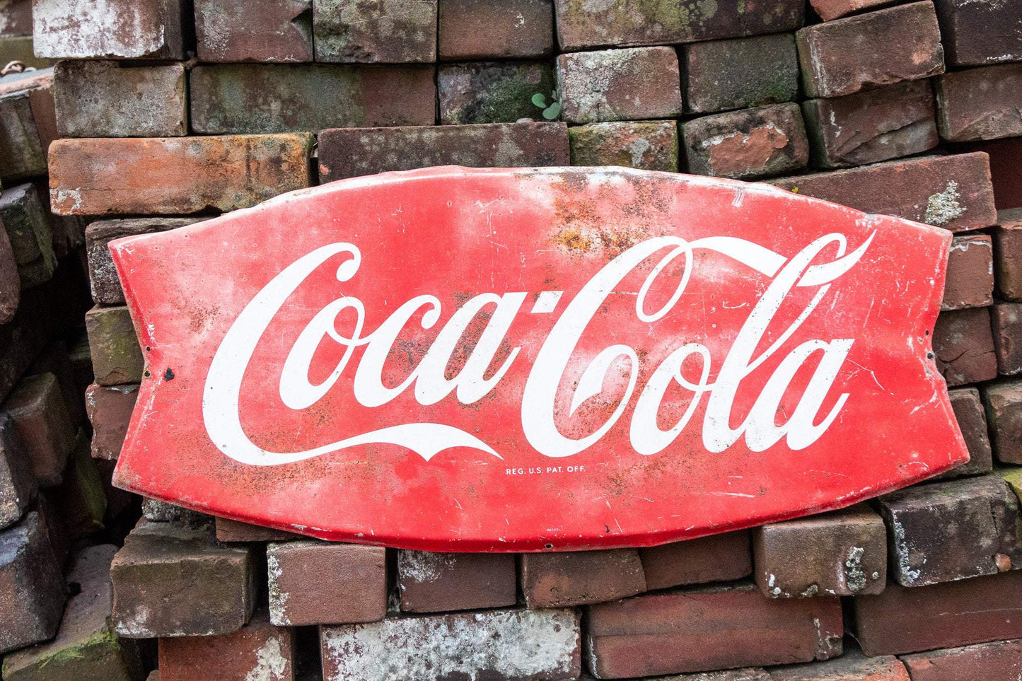 Coke Fishtail Sign Vintage Coca-Cola Advertising Signage - Eagle's Eye Finds