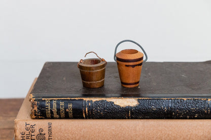 Mini Wooden Buckets Vintage Wood Knickknacks - Eagle's Eye Finds