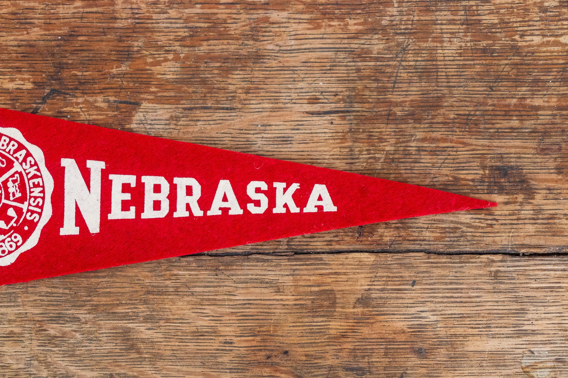 University of Nebraska Mini Felt Pennant Vintage College Wall Decor - Eagle's Eye Finds