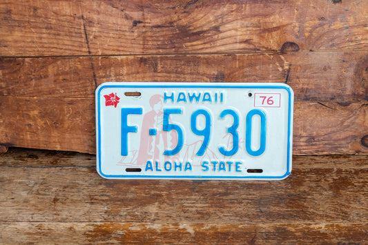 Hawaii 1976 Diamond Head License Plate Vintage Wall Hanging Decor - Eagle's Eye Finds