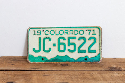 Colorado 1971 License Plate Vintage Wall Hanging Decor - Eagle's Eye Finds