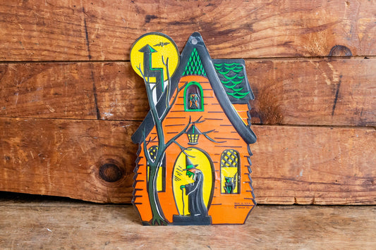 Haunted House Beistle Halloween Die Cut Mid-Century Decoration - Eagle's Eye Finds