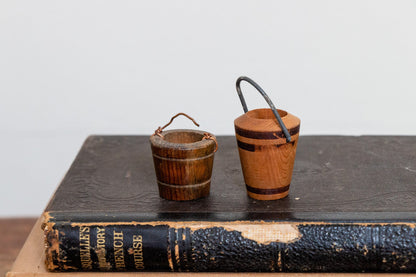 Mini Wooden Buckets Vintage Wood Knickknacks - Eagle's Eye Finds