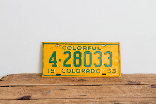 Colorado 1953 License Plate Vintage Wall Hanging Decor - Eagle's Eye Finds