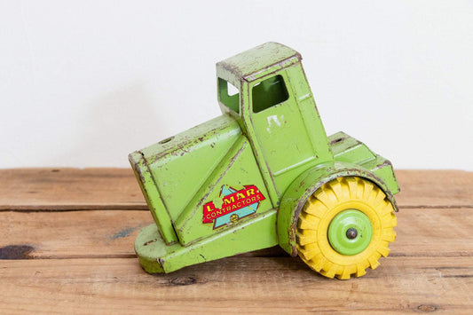 Marx Lumar Scraper Cab Vintage Pressed Steel Toy Contractor Truck Vehicle - Eagle's Eye Finds