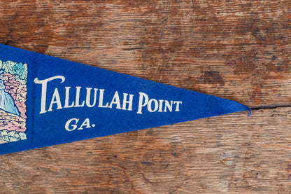 Tallulah Point Georgia Felt Pennant Vintage Blue Wall Decor Tallulah Gorge State Park - Eagle's Eye Finds