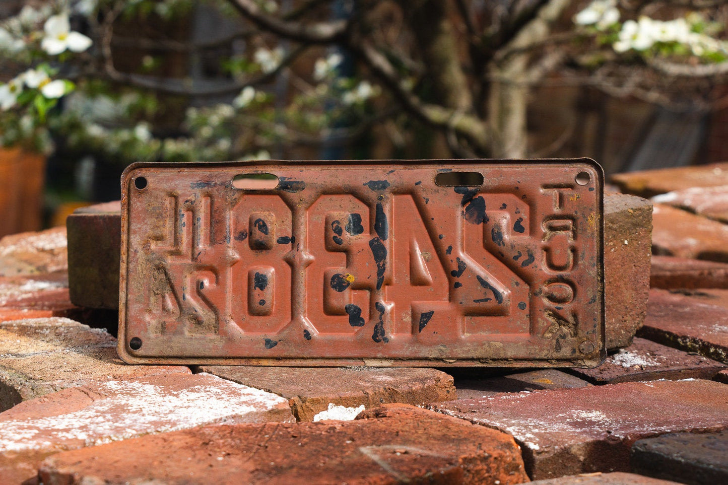 Illinois 1924 Truck License Plate Brown Vintage Wall Hanging Decor - Eagle's Eye Finds