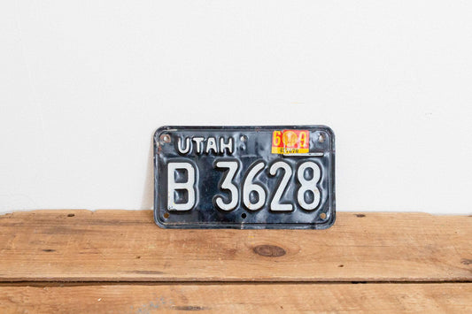 Utah 1968 Motorcycle License Plate Vintage Wall Hanging Decor - Eagle's Eye Finds