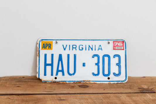 Virginia 1976 License Plate Vintage Wall Hanging Decor - Eagle's Eye Finds