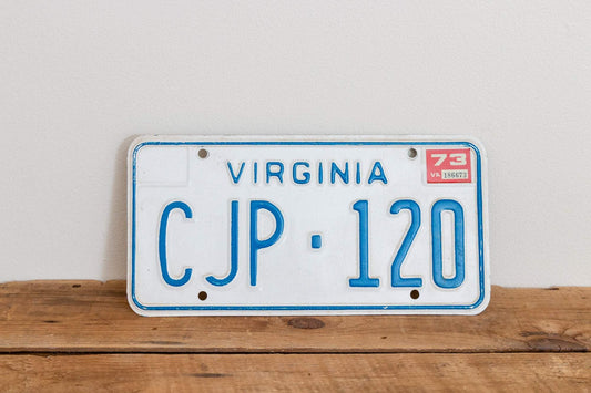 Virginia 1973 License Plate Vintage Wall Hanging Decor - Eagle's Eye Finds