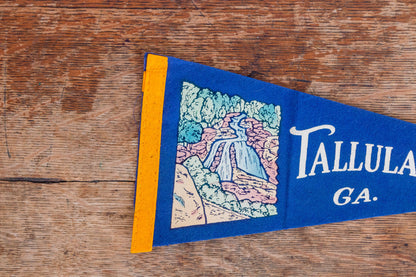 Tallulah Point Georgia Felt Pennant Vintage Blue Wall Decor Tallulah Gorge State Park - Eagle's Eye Finds