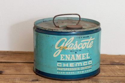 Glascote Enamel Photography Supply Tin Vintage Long Island New York Advertising - Eagle's Eye Finds