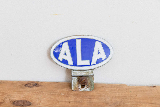 ALA Radiator Badge Vintage Porcelain Enamel Automotive Legal Association - Eagle's Eye Finds