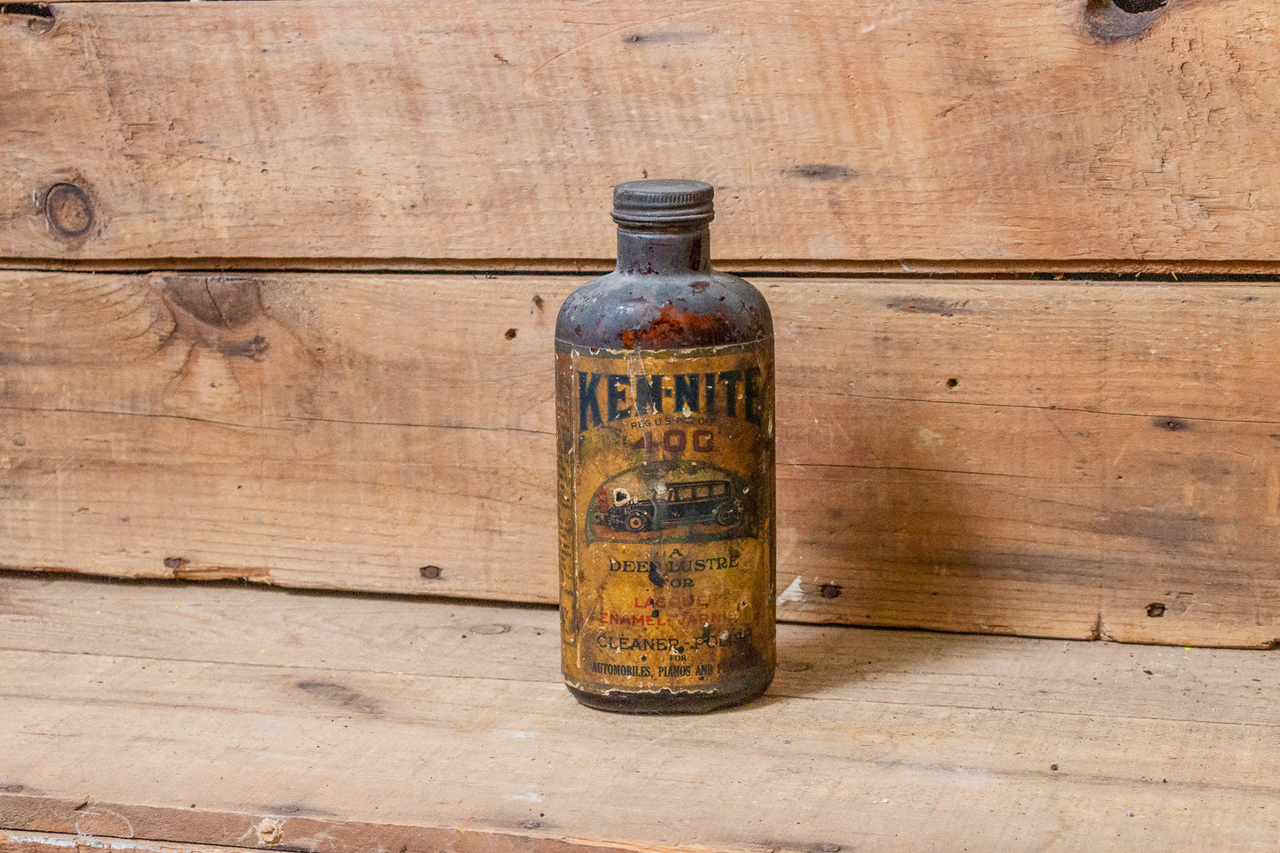 Ken-Nite Auto Varnish Bottle Vintage Gas and Oil Collectible - Eagle's Eye Finds