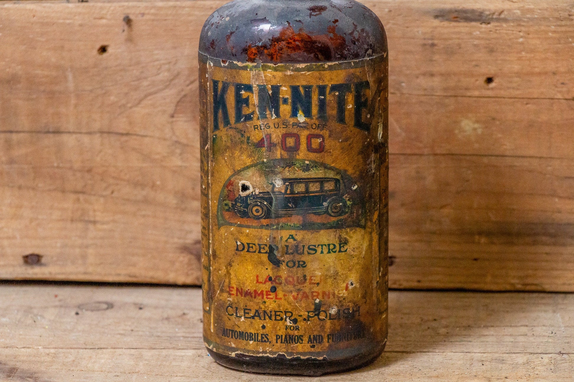 Ken-Nite Auto Varnish Bottle Vintage Gas and Oil Collectible - Eagle's Eye Finds