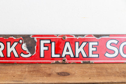 Kirk's Flake Soap Sign Vintage Red Porcelain Bathroom Decor - Eagle's Eye Finds