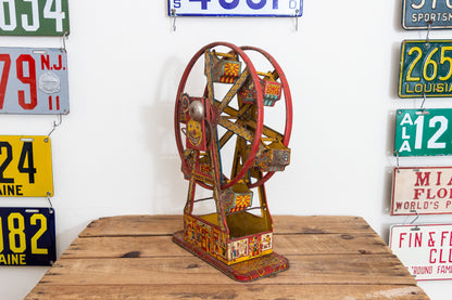 Hercules Ferris Wheel Toy Vintage Chein Tin Litho Windup - Eagle's Eye Finds