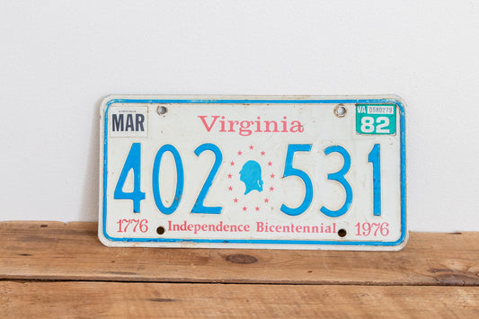 Virginia 1976 Bicentennial License Plate Vintage Wall Hanging Decor - Eagle's Eye Finds