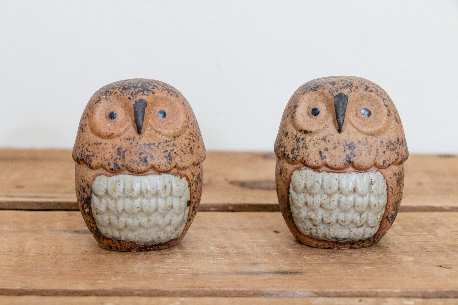 Fitz and Floyd Owl Shakers Vintage Japan Ceramic Stoneware Salt Pepper - Eagle's Eye Finds