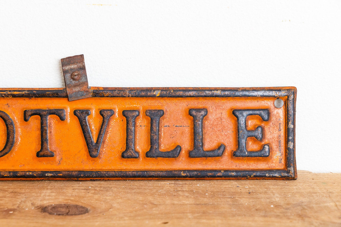 Footville License Plate Topper Vintage Embossed Automotive Collectible - Eagle's Eye Finds