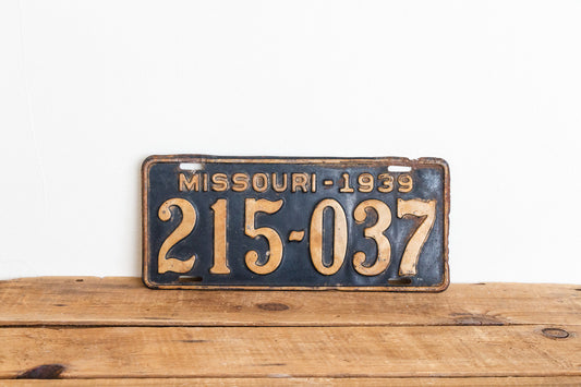 Missouri 1939 License Plate Vintage Wall Hanging Decor - Eagle's Eye Finds