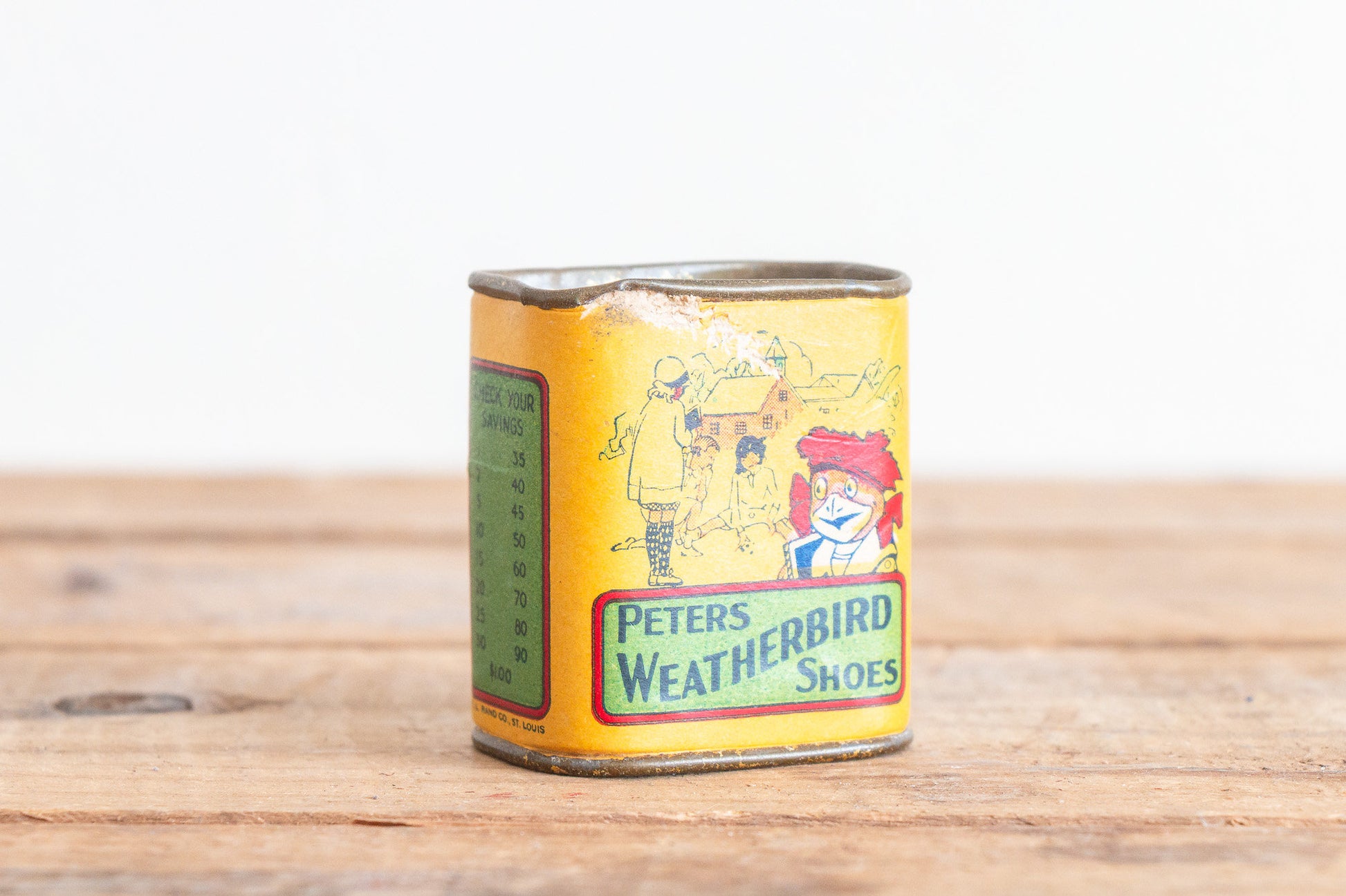 Peter's Weatherbird Shoes Bank Vintage Toy Coin Piggy Bank - Eagle's Eye Finds