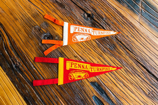 Penna Turnpike Felt Pennant Vintage Pennsylvania Wall Decor - Eagle's Eye Finds