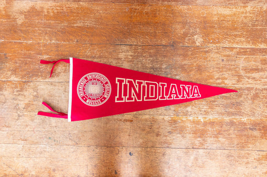 Indiana University Felt Pennant Large Vintage College Wall Decor - Eagle's Eye Finds