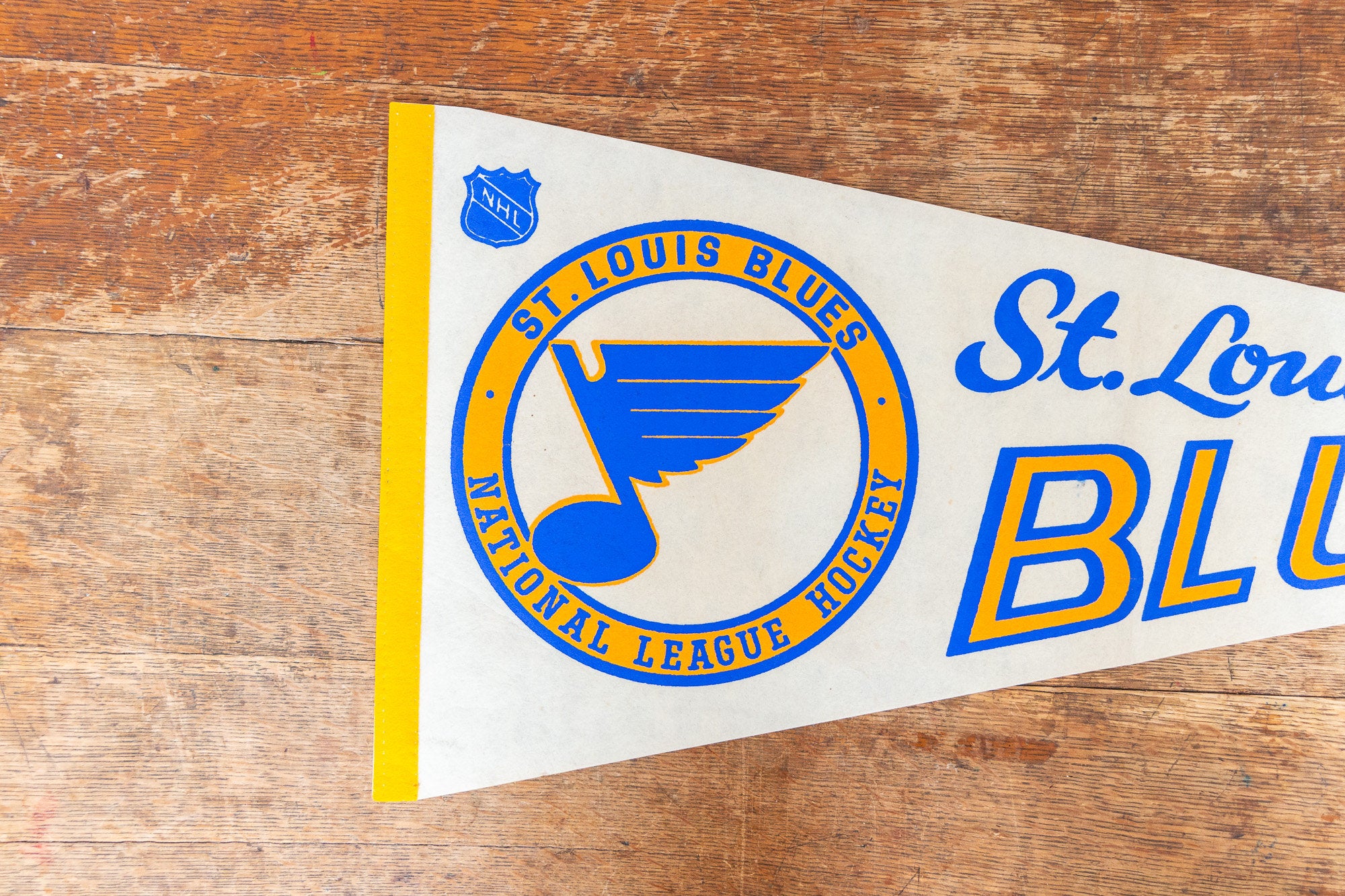 Vintage NHL Souvenir Pennant for the St. Louis Blues Hockey Team