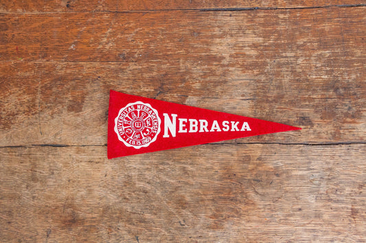 University of Nebraska Mini Felt Pennant Vintage College Wall Decor - Eagle's Eye Finds