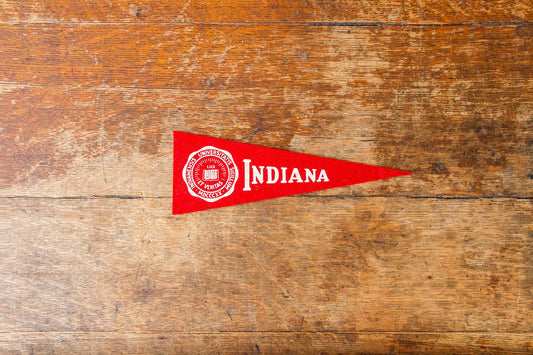 Indiana University Felt Pennant Vintage Mini College Wall Decor - Eagle's Eye Finds