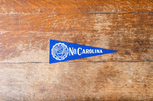 University North Carolina Royal Blue Felt Pennant Vintage Mini College Wall Decor - Eagle's Eye Finds