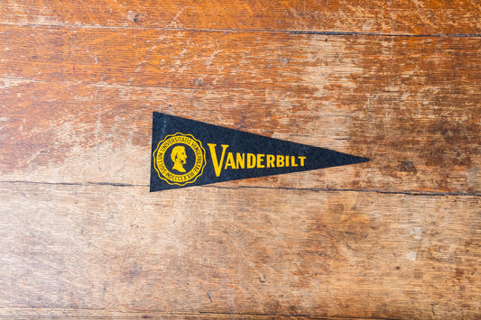 Vanderbilt University Black Felt Pennant Vintage Mini College Wall Decor - Eagle's Eye Finds