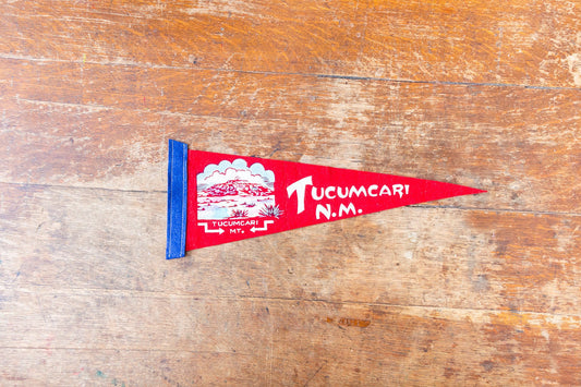 Tucumcari New Mexico Felt Pennant Vintage Red NM Wall Hanging Decor - Eagle's Eye Finds