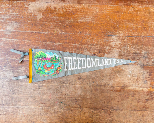 Freedomland USA Gray Felt Pennant Vintage Wall Decor - Eagle's Eye Finds