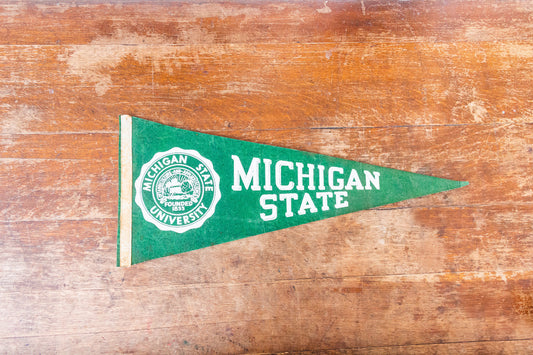 Michigan State University Felt Pennant Vintage College Wall Decor - Eagle's Eye Finds