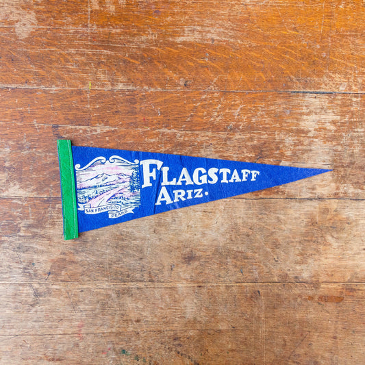 Flagstaff Arizona Felt Pennant Vintage Blue AZ Wall Decor - Eagle's Eye Finds