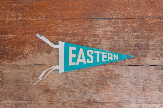 Eastern Light Blue Felt Pennant Vintage College Decor - Eagle's Eye Finds