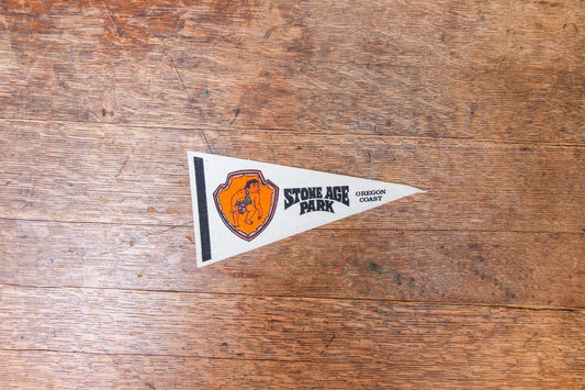 Stone Age Park Felt Pennant Vintage Retro Oregon Wall Decor - Eagle's Eye Finds