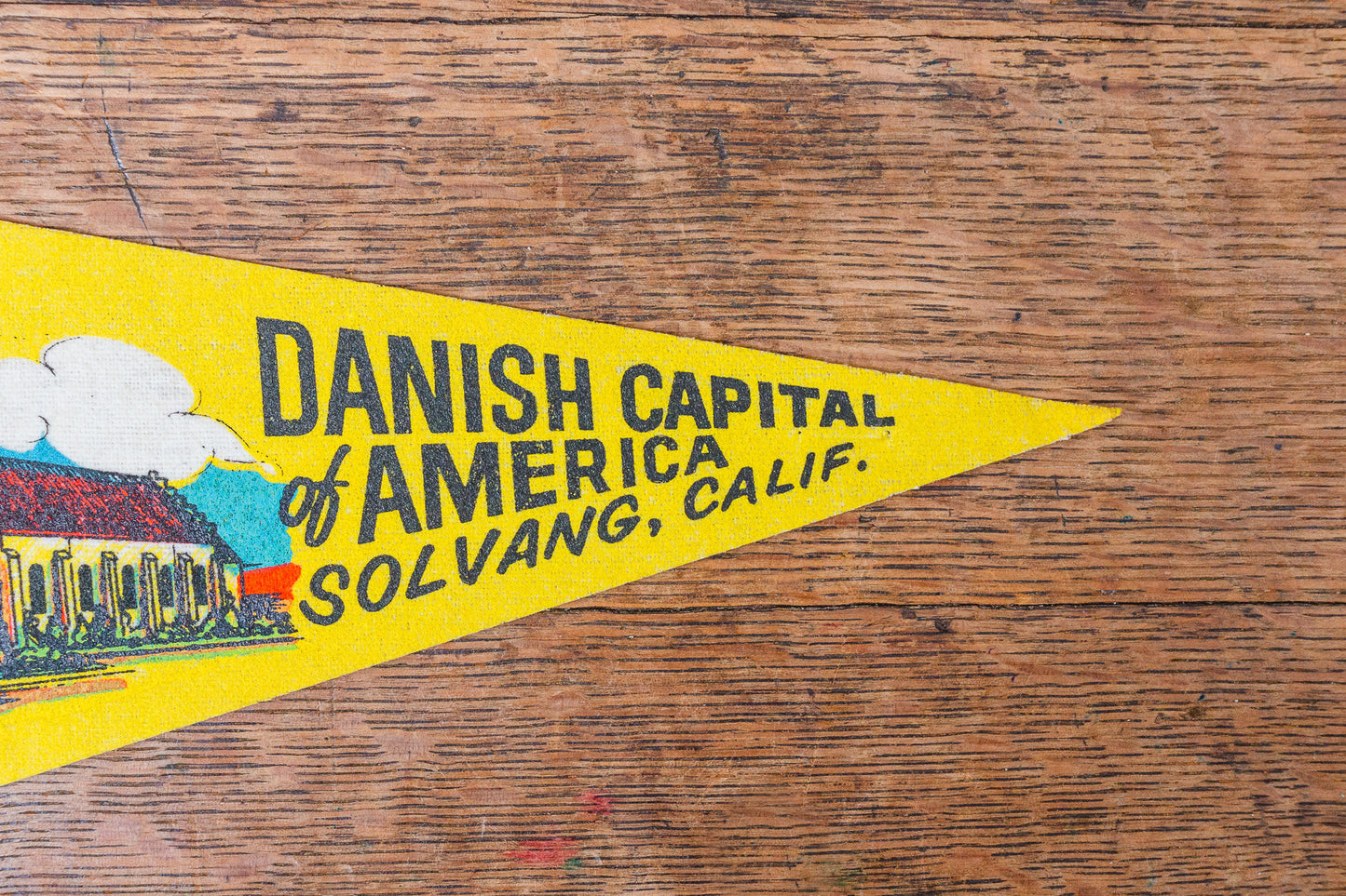 Solvang CA Felt Pennant Vintage California Wall Decor - Eagle's Eye Finds