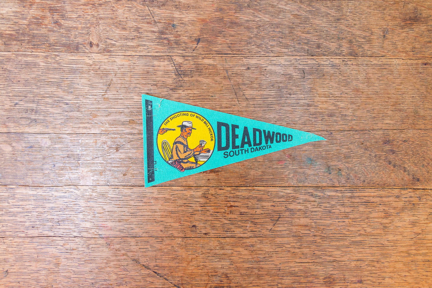 Deadwood SD Pennant Vintage Mini Teal South Dakota Wall Decor - Eagle's Eye Finds