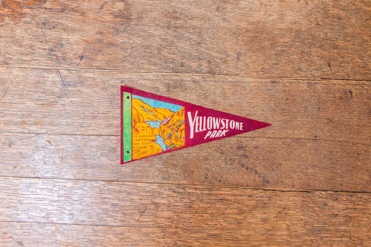 Yellowstone National Park Felt Pennant Vintage Mini Wall Decor - Eagle's Eye Finds